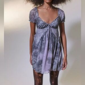 Urban Outfitters Sammy Sparkle Purple Mini Dress Sz S